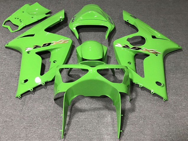 2003-2004 Light Green Kawasaki ZX6R Motorcycle Fairings