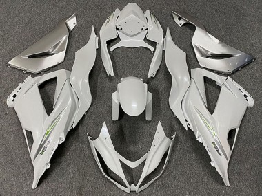 2013-2018 Pearl White Green Kawasaki ZX6R Motorcycle Fairings