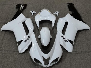 2007-2008 Plain White Gloss Kawasaki ZX6R Motorcycle Fairings