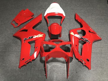 2003-2004 Red 636 Kawasaki ZX6R Motorcycle Fairings