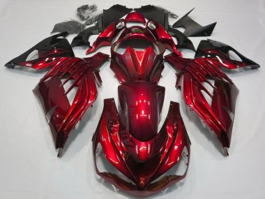 2012-2021 Red Glossy Black Kawasaki ZX14R Motorcycle Fairing