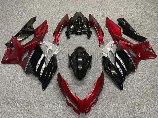 2018-2024 Red Glossy Black Kawasaki Ninja 400 Motorcycle Fairings