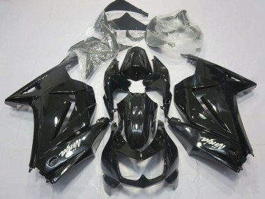 2008-2012 Glossy Black White Ninja Kawasaki Ninja 250 Motorcycle Fairings