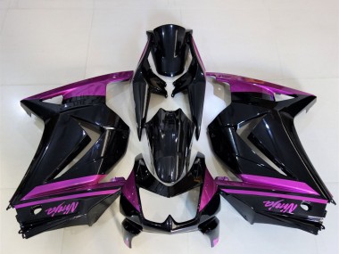 2008-2012 Glossy Black Purple Kawasaki Ninja 250 Motorcycle Fairings