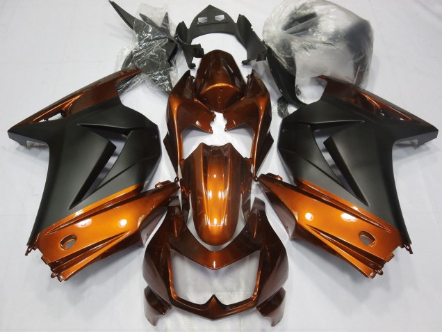 2008-2012 Orange Matte Black Kawasaki Ninja 250 Motorcycle Fairings