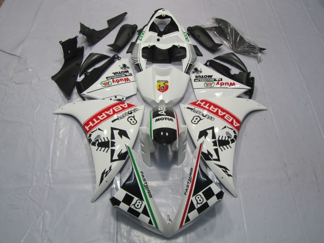 2012-2014 White Red Green Black Abarth Wudy Motul Yamaha R1 Motorcycle Fairings