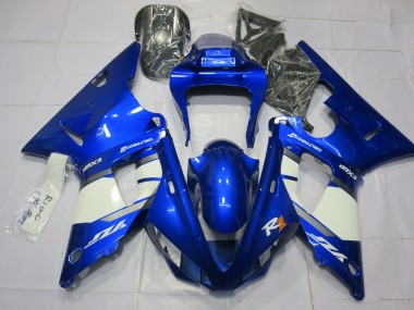2000-2001 Blue White Yamaha R1 Motorcycle Fairings