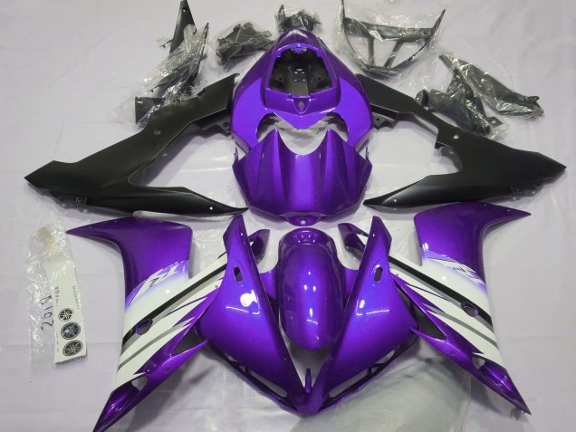2004-2006 Purple White Matte Black Yamaha R1 Motorcycle Fairings