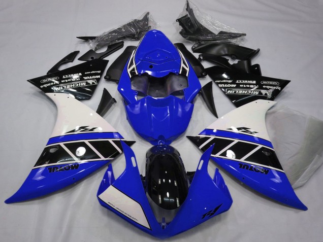 2012-2014 White Blue Glossy Black Yamaha R1 Motorcycle Fairings