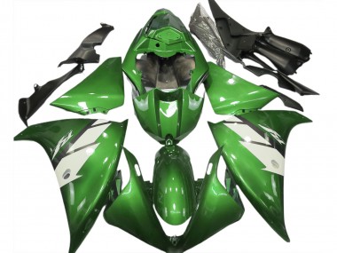 2012-2014 Green White Yamaha R1 Motorcycle Fairings