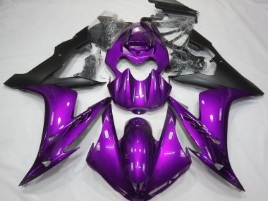 2004-2006 Purple Matte Black Yamaha R1 Motorcycle Fairings