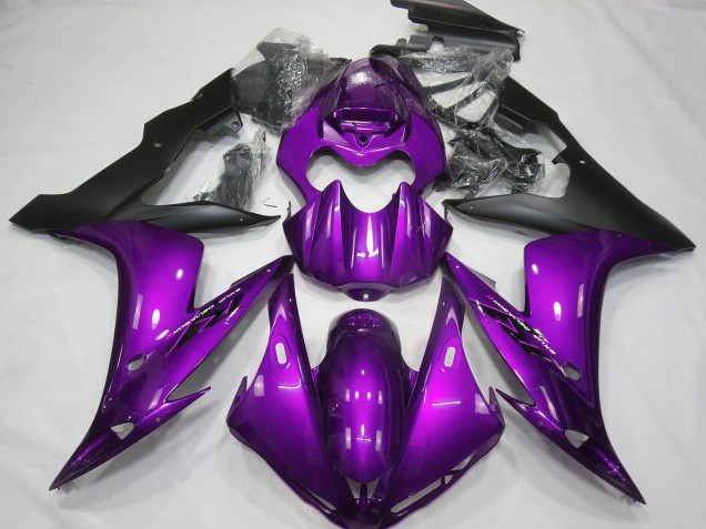 2004-2006 Purple Matte Black Yamaha R1 Motorcycle Fairings