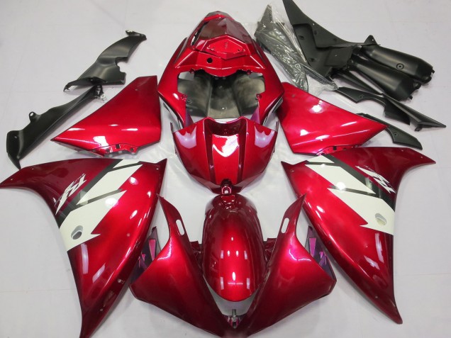 2012-2014 Red White Yamaha R1 Motorcycle Fairings