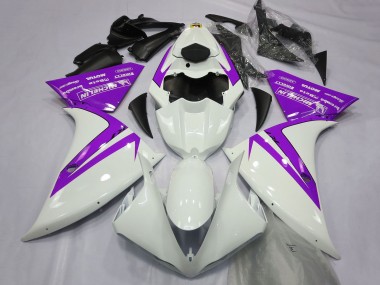 2012-2014 White Purple Yamaha R1 Motorcycle Fairings