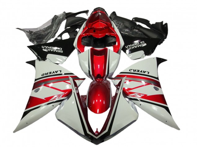 2012-2014 White Red Black Layerd Semakin Didepan Yamaha R1 Motorcycle Fairings