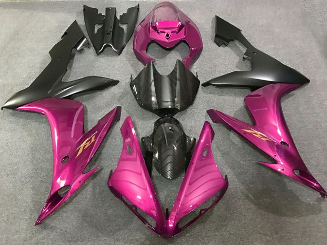 2004-2006 Hot Pink Carbon Fiber Style Yamaha R1 Motorcycle Fairings