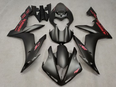 2004-2006 Matte Black Red Yamaha R1 Motorcycle Fairings