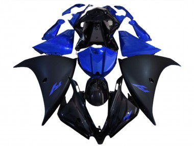 2012-2014 Glossy Black Matte Black Blue Yamaha R1 Motorcycle Fairings