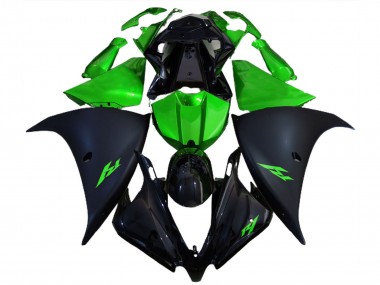 2012-2014 Glossy Black Matte Black Green Yamaha R1 Motorcycle Fairings