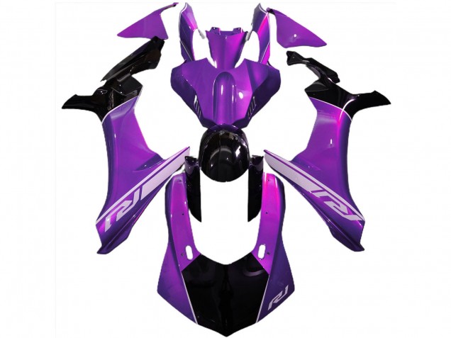 2015-2019 Purple Glossy Black Silver Yamaha R1 Motorcycle Fairings