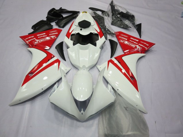 2012-2014 White Red Yamaha R1 Motorcycle Fairings