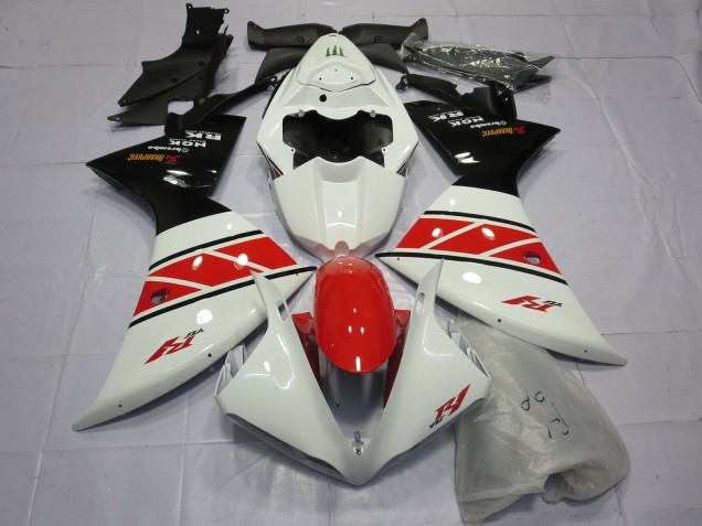 2012-2014 White Red Black Yamaha R1 Motorcycle Fairings