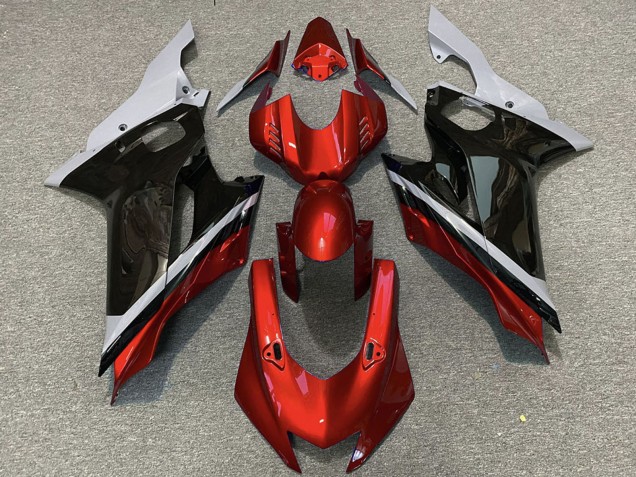 2017-2023 Grey Red Glossy Black Yamaha R6 Motorcycle Fairings