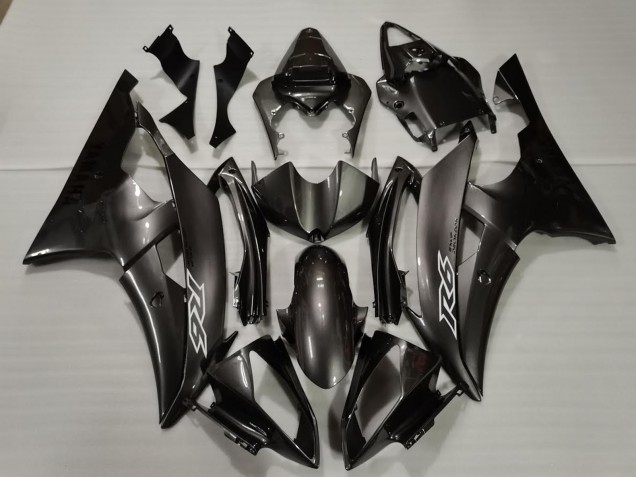 2008-2016 Glossy Black White Decals Yamaha R6 Motorcycle Fairings