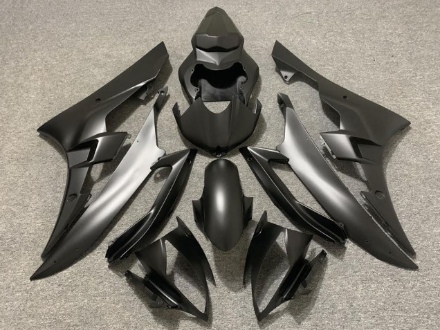 2006-2007 Matte Black Yamaha R6 Motorcycle Fairings