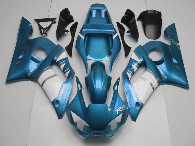1998-2002 Blue White Silver Yamaha R6 Motorcycle Fairings