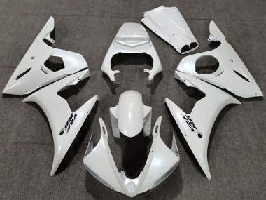 2005 Pearl White Yamaha R6 Motorcycle Fairings