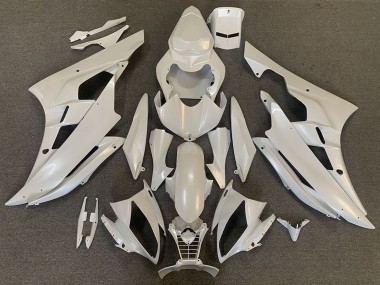 2006-2007 Pearl White Yamaha R6 Motorcycle Fairings