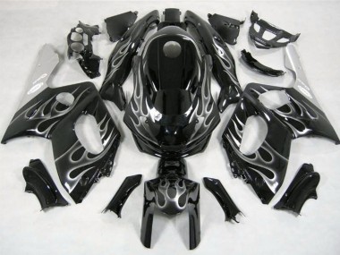 1996-2007 Glossy Black Silver Flame Yamaha YZF600 Motorcycle Fairings