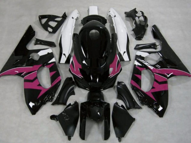 1996-2007 Glossy Black Dark Pink White Yamaha YZF600 Motorcycle Fairings