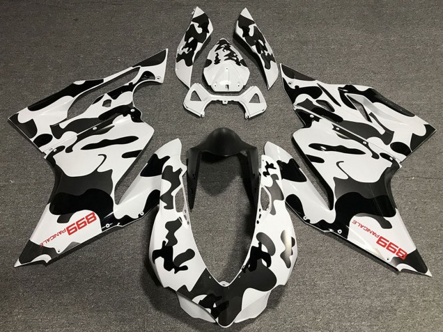 2011-2014 White Black Camouflage Ducati 899 Motorcycle Fairings