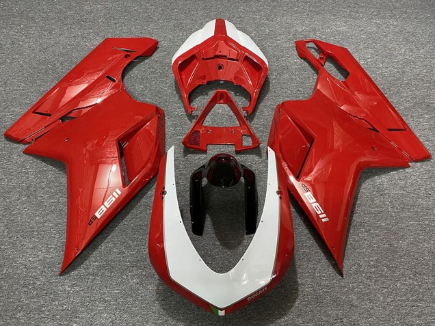 2007-2014 Red White Black Ducati 1198 Motorcycle Fairings