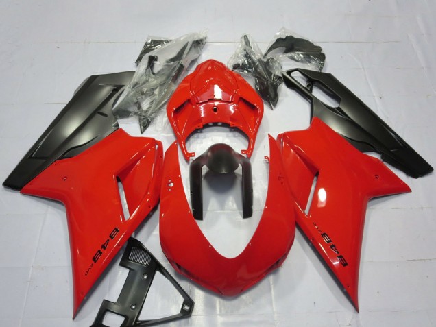 2007-2014 Red Matte Black Ducati 848 Motorcycle Fairings