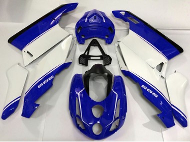 2003-2004 White Blue Black Ducati 999 Motorcycle Fairings