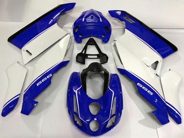 2003-2004 White Blue Black Ducati 999 Motorcycle Fairings