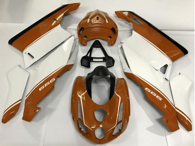 2003-2004 White Brown Black Ducati 999 Motorcycle Fairings