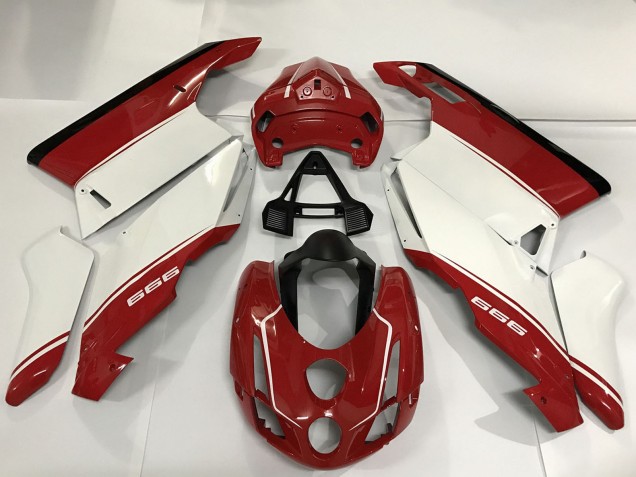 2003-2004 White Red Black Ducati 999 Motorcycle Fairings