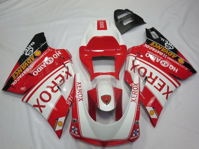 1993-2005 White Red Glossy Black Xerox Ducati 748 916 996 998 Motorcycle Fairings