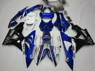2009-2014 White Blue Glossy Black Virgin Atlantic BMW S1000RR Motorcycle Fairings