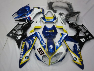 2009-2014 White Yellow Blue Glossy Black GoldBet 93 BMW S1000RR Motorcycle Fairings