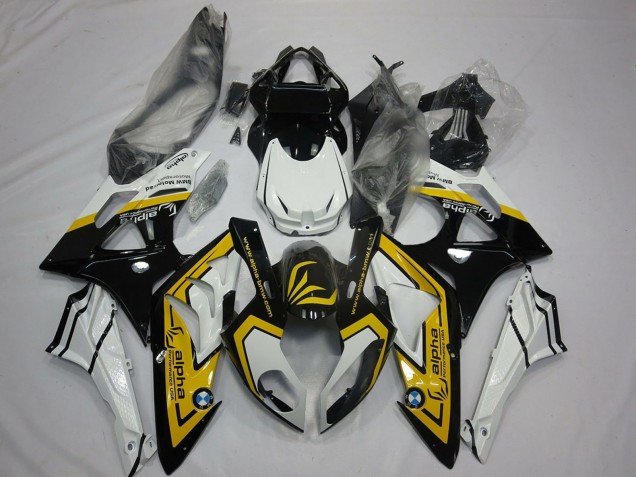2009-2014 White Yellow Glossy Black BMW S1000RR Motorcycle Fairings