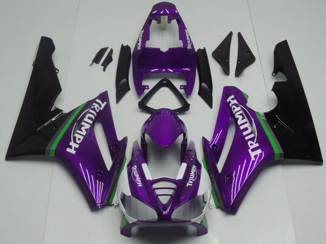 2009-2012 Purple Green Glossy Black Triumph Daytona 675 Motorcycle Fairings