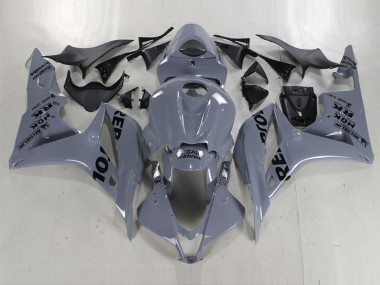 2007-2008 Nardo Grey Black Repsol Honda CBR600RR Motorcycle Fairings