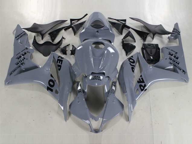 2007-2008 Nardo Grey Black Repsol Honda CBR600RR Motorcycle Fairings
