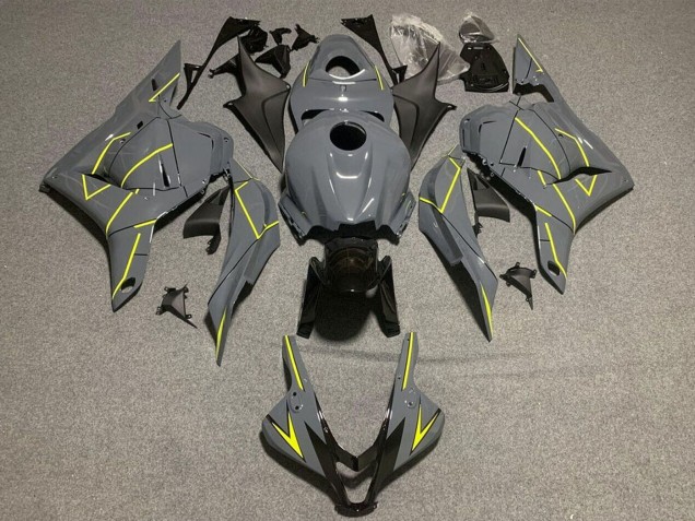 2009-2012 Dark Nardo Grey Yellow Honda CBR600RR Motorcycle Fairings