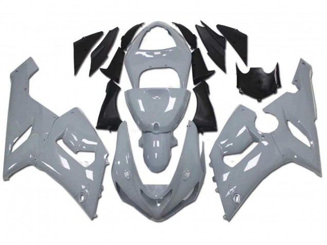 2005-2006 Nardo Grey Kawasaki ZX6R Motorcycle Fairings